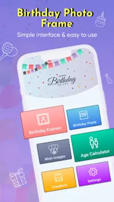 Happy Birthday Photo Frame android App screenshot 5